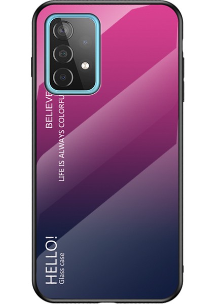 Tpu+Pc+Cam Renk Gradyan Deseni Samsung Galaxy A52 4G/5G/A52S 5g-Rose/mavi Için Süper Ince Cep Telefonu Kılıfı (Yurt Dışından)