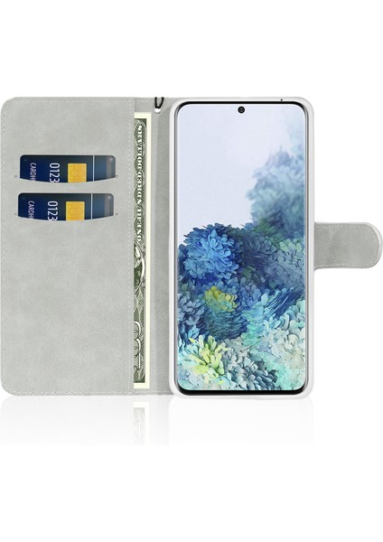 Işıltılı Toz Ekleme Cüzdan Standı Deri Telefon Kapağı Samsung Galaxy S21+5G-ROSE Altın (Yurt Dışından)