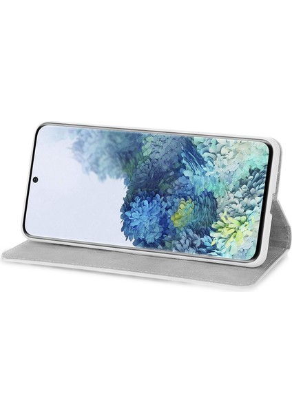Işıltılı Toz Ekleme Cüzdan Standı Deri Telefon Kapağı Samsung Galaxy S21+5G-ROSE Altın (Yurt Dışından)