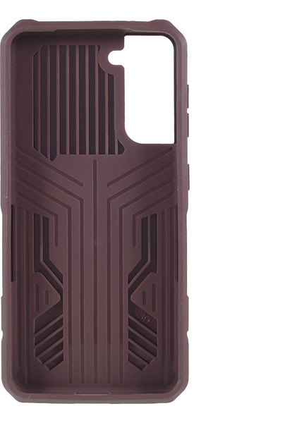 Samsung Galaxy S21 Plus 5g-Coffee Için Kickstand+Dahili Manyetik Metal Sayfası ile Plastik+Tpu+Metal Hibrit Koruyucu Kılıf (Yurt Dışından)