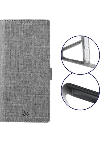 Samsung Galaxy A32 5g-Grey Için Dmk Çift Kart Tutucu Manyetik Toka Deri Cüzdan Stand Kapağı (Yurt Dışından)