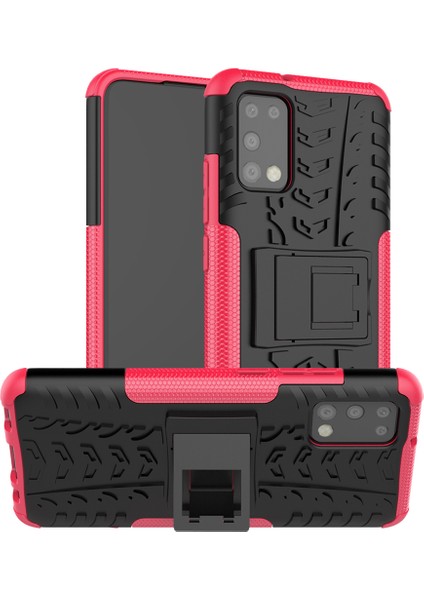 Samsung Galaxy A02S (164.2X75.9X9.1MM) Için Katlanabilir Kickstand Serin Lastik Pc+Tpu Hibrid Kabuk Kasası (Yurt Dışından)