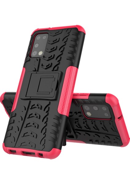 Samsung Galaxy A02S (164.2X75.9X9.1MM) Için Katlanabilir Kickstand Serin Lastik Pc+Tpu Hibrid Kabuk Kasası (Yurt Dışından)