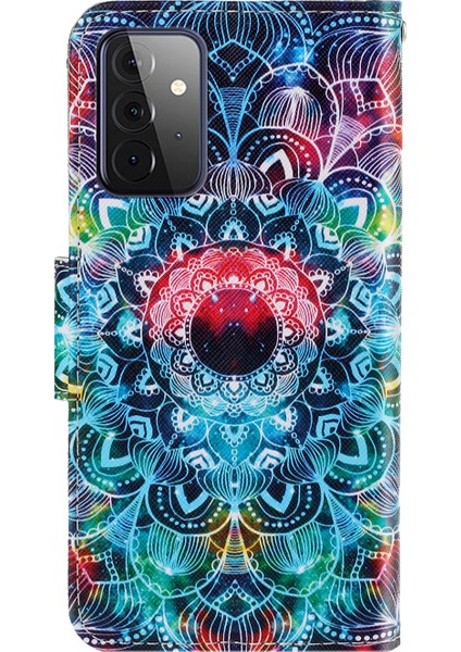 Samsung Galaxy A72 5G/A72 4g-Mandala Çiçeği Için Tpu+Pu Deri Cüzdan Stand Telefon Kılıfı (Yurt Dışından) fırsatları