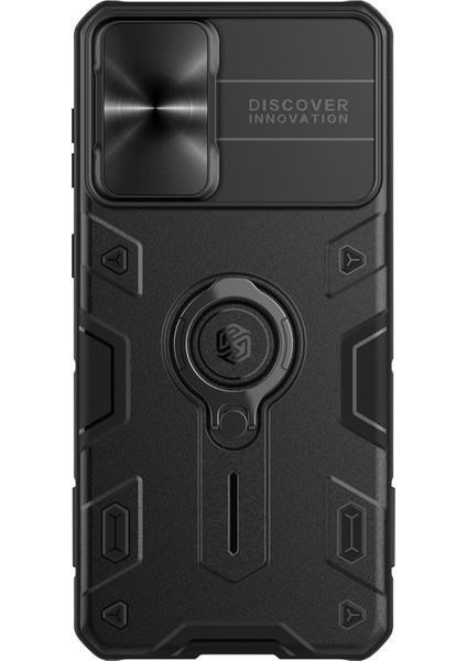 Samsung Galaxy S21 Için Camshield Zırh Kılıfı 5g 5g Anti-Cratch Pc+Tpu Hibrit Kabuk ile Halka Şekli Kickstand-Black (Yurt Dışından)