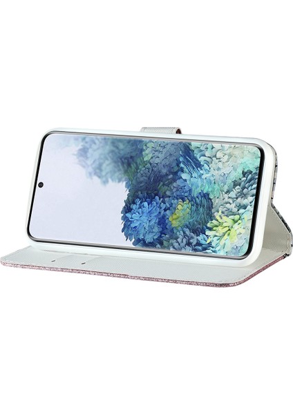 Samsung Galaxy S21 Fe-Rose Altın Için Timsah Deri Deri Cüzdan Kılıfı (Yurt Dışından)