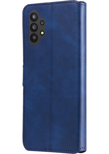 Klasik Dokulu Cüzdan Samsung Galaxy A32 5G/M32 5g-Mavi (Yurt Dışından)