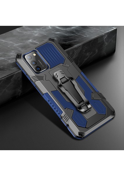 Samsung Galaxy A02S (164.2X75.9X9.1MM) Için Arka Klips Plastik+Tpu Hibrit Kasa Kickstand Kabuğu (Yurt Dışından)