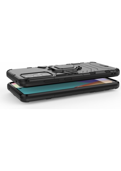 Samsung Galaxy A52 Için 4G/5G/A52S 5g Serin Koruma Pc+Tpu Hibrid Telefon Kılıfı Kickstand-Black ile Shock Anti-Shock Telefon Kapağı (Yurt Dışından) indirimleri