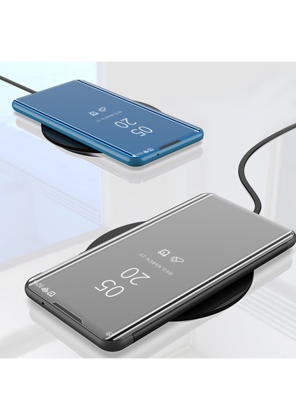 Samsung Galaxy A22 5g (Ab Versiyonu) Için Pc Iç Folio Flip Kaplama Stand Kılıfı ile Ayna Yüzey Deri- (Yurt Dışından) fiyatları