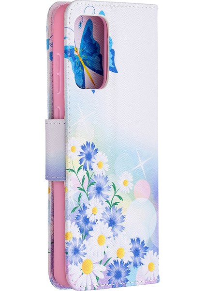 Samsung Galaxy A72 5g-Butterfly ve Çiçek Için Sıcak Stil Cüzdan Desen Baskı Stand Telefon Kılıf Kapağı (Yurt Dışından) modelleri