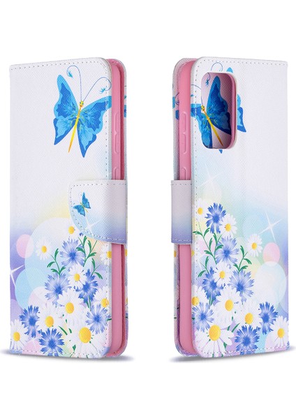 Samsung Galaxy A72 5g-Butterfly ve Çiçek Için Sıcak Stil Cüzdan Desen Baskı Stand Telefon Kılıf Kapağı (Yurt Dışından) fırsatları