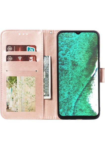 Samsung Galaxy A32 5g Case-Rose Altın Için Mandala Çiçek Standı Deri Flip Shell (Yurt Dışından)