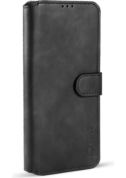 Samsung Galaxy S21+5G Stand Cover-Black Için Retro Stil Deri Koruyucu Kılıf (Yurt Dışından)