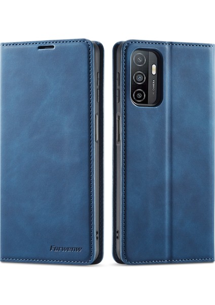 Samsung Galaxy A32 5G/M32 5g-Blue Için Fantasy Serisi Skin Duygu Deri Kılıf (Yurt Dışından)