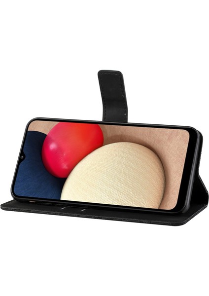 Mıknatıs Telek Samsung Galaxy A02S (166.5X75.9X9.2MM) Için Kayışlı Çiçek Cüzdan Deri Çanta (Yurt Dışından) fırsatları