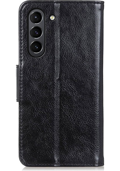 Nappa Doku Samsung Galaxy S21 Fe-Black Için Deri Deri Cüzdan Kılıfı (Yurt Dışından)