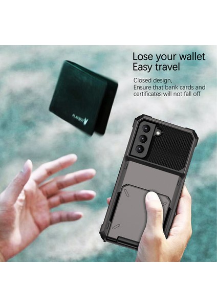 Folio Flip Tpu+Pc Hibrid Telefon Kabuğu Samsung Galaxy S21 Fe-Sarı (Yurt Dışından)