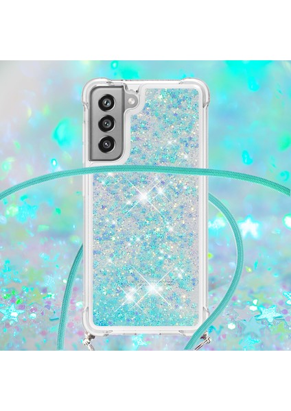 Samsung Galaxy S21 FE/S21 Fan Edition-Mavi Yıldızlar Için Kayışlı Yüzen Hızlı ve Parlak Parıltı Tpu Telefon Kapağı (Yurt Dışından) fiyatları