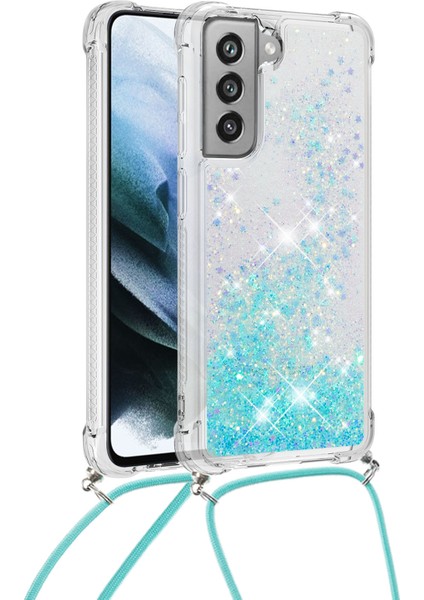 Samsung Galaxy S21 FE/S21 Fan Edition-Mavi Yıldızlar Için Kayışlı Yüzen Hızlı ve Parlak Parıltı Tpu Telefon Kapağı (Yurt Dışından) indirimleri