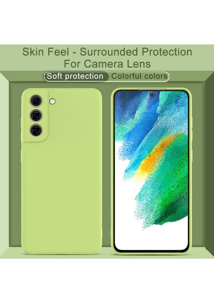 Samsung Galaxy S21 Fe-Green Için Iyi Korunmuş Esnek Tpu Telefon Kılıfı Kapağı (Yurt Dışından)