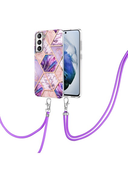 Yumuşak Esnek Tpu Ekleme Mermer Stili (2.0mm) Samsung Galaxy S21 Fe-Pink/mor Için Kirklalı Imd Elektrokaplama Koruyucu Kılıf (Yurt Dışından) fiyatları