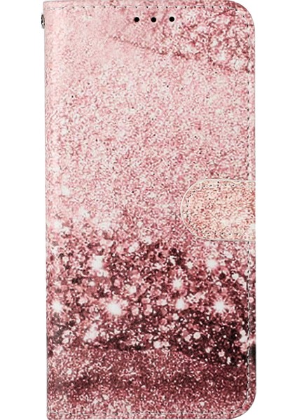 Pu Deri Cüzdan Kasa Deseni Baskı Folio Flip Katlanabilir Stant Telefon Kapağı Samsung Galaxy S22 5g-Rose Altın (Yurt Dışından)