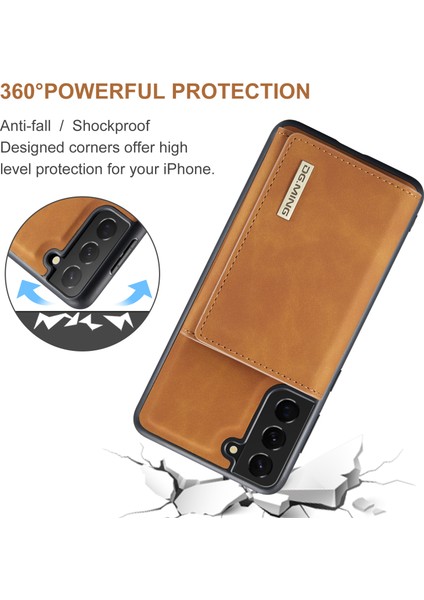 Samsung Galaxy S21 Fe-Brown Için Kickstand ile Çıkarılabilir 2 Arada Sökülebilir 2 Arada Tasarım (Yurt Dışından)
