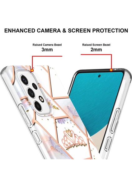 Samsung Galaxy A53 5g Mermer Telefon Kılıfı Için Lb1 Serisi, Yumuşak Tpu Şık Elektroglum Imd Koruyucu Kapak Taç (Yurt Dışından) fırsatları