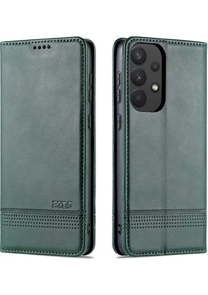 Pu Deri Cüzdan Flip Kasa Manyetik Absorpsiyon Katlama Samsung Galaxy A53 5g-Green Için Koruyucu Kapak (Yurt Dışından)
