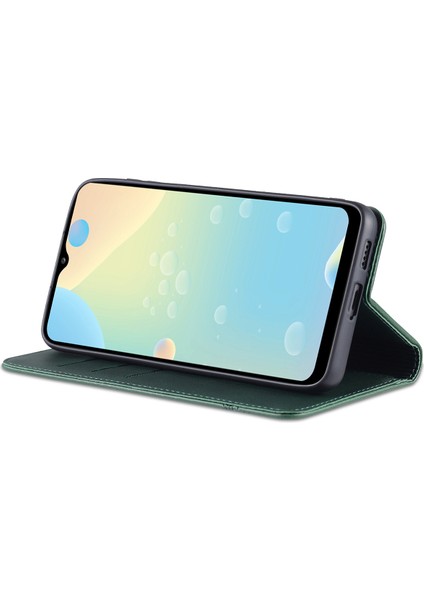 Pu Deri Cüzdan Flip Kasa Manyetik Absorpsiyon Katlama Samsung Galaxy A53 5g-Green Için Koruyucu Kapak (Yurt Dışından)