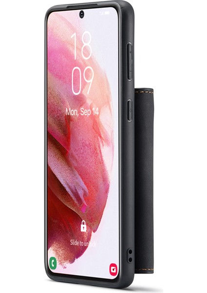 Samsung Galaxy S22 Için 5g Destek Kablosuz Şarj Çıkarılabilir 2-1 Direk Cüzdan Manyetik Telefon Case-Black (Yurt Dışından)
