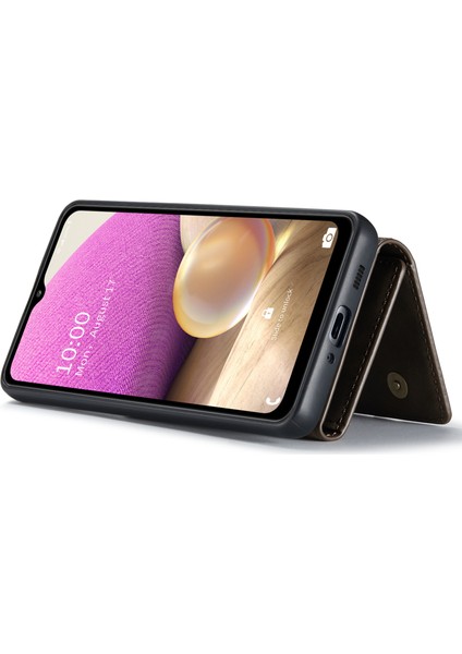 Anti-Güz Söndürülebilir 2'si Bir Arayla Cüzdan Telefon Kılıfı Şok Geçirmez Telefon Koruyucusu Samsung Galaxy A33 5g-Coffee Için Kablosuz Şarj Desteği (Yurt Dışından) fırsatları
