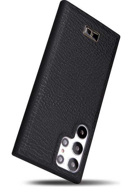 Samsung Galaxy S22 Ultra 5g Dokulu Pu Deri Kaplama Telefon Kılıf Anti-Çizelge Tpu+Pc Hibrid Kapak-Elephant Doku (Yurt Dışından) modelleri
