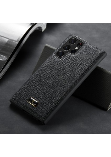 Samsung Galaxy S22 Ultra 5g Dokulu Pu Deri Kaplama Telefon Kılıf Anti-Çizelge Tpu+Pc Hibrid Kapak-Elephant Doku (Yurt Dışından) indirimleri