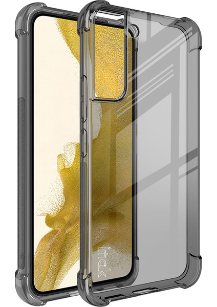 Samsung Galaxy S22 5g Için Hava Yastığı Şok Geçirmez Kasa, Açık Yumuşak Tpu Anti-Çizik Tampon Koruma Telefon Kapağı Ekran Koruyucusu-Şeffaf Siyah ile Kapak (Yurt Dışından)