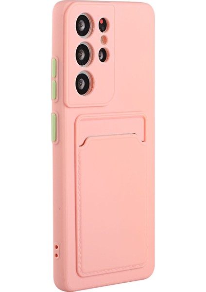Samsung Galaxy S22 Ultra 5g Yumuşak Tpu Için Kart Tutucu-Pembe (Yurt Dışından) modelleri