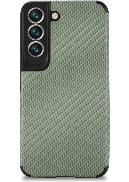 Samsung Galaxy S21 Fe 5g Fiber Doku Telefon Kapağı Pu Deri Kaplamalı Taşıma Karşıtı Pvc+Yumuşak Tpu Koruyucu Kılıf Yeşili (Yurt Dışından)