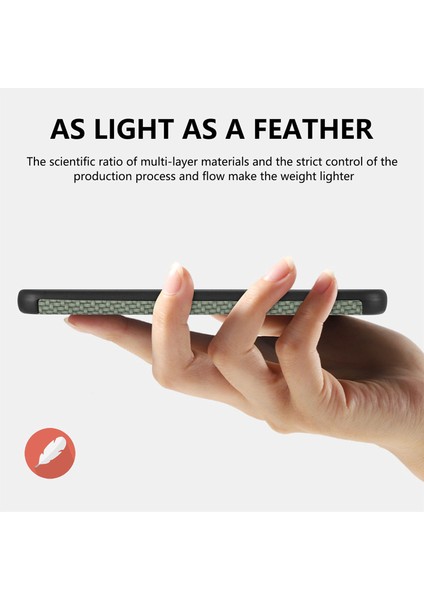 Samsung Galaxy S21 Fe 5g Fiber Doku Telefon Kapağı Pu Deri Kaplamalı Taşıma Karşıtı Pvc+Yumuşak Tpu Koruyucu Kılıf Yeşili (Yurt Dışından)