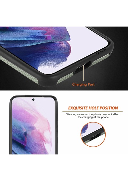Samsung Galaxy S21 Fe 5g Fiber Doku Telefon Kapağı Pu Deri Kaplamalı Taşıma Karşıtı Pvc+Yumuşak Tpu Koruyucu Kılıf Yeşili (Yurt Dışından)