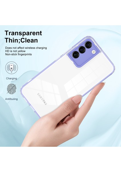Samsung Galaxy S22+5G Şeffaf Damla Geçirmez Tpu Telefon Kılıfı Kamera Lens Koruma Morası (Yurt Dışından) fırsatları
