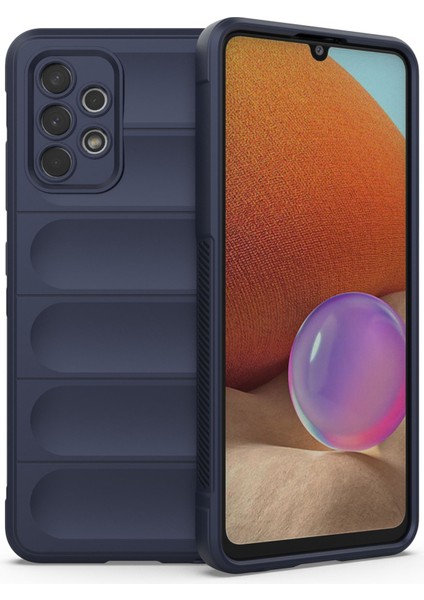 Samsung Galaxy A32 4g (Ab Versiyonu) Sağlam Tpu Case Damla Damla Koruma Hassas Kesme Telefon Koruyucu Kapak-Dark Blue (Yurt Dışından)