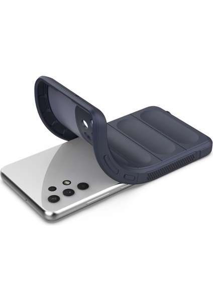 Samsung Galaxy A32 4g (Ab Versiyonu) Sağlam Tpu Case Damla Damla Koruma Hassas Kesme Telefon Koruyucu Kapak-Dark Blue (Yurt Dışından)