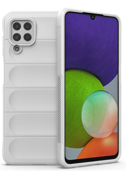 Samsung Galaxy A22 4g (Ab Versiyonu) Rahat El Hissedilmiş Cep Telefonu Koruyucu Kapak-Beyaz (Yurt Dışından)