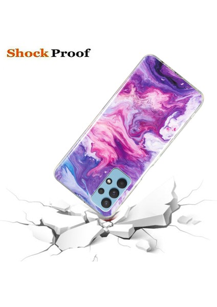 Samsung Galaxy A32 5g/galaxy M32 5g Imd Mermer Desen Yumuşak Tpu Kasa Telefon Drap-Droaf Geri Geri Kolab (Yurt Dışından)
