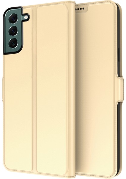 Samsung Galaxy S22+5G Pu Deri Telefon Kılıfı Kart Yuvası Çift Manyetik Kuello Stand Flip Cover-Sold (Yurt Dışından)