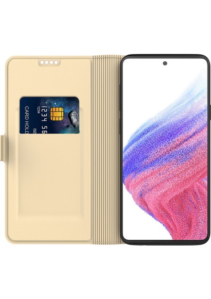 Samsung Galaxy S22+5G Pu Deri Telefon Kılıfı Kart Yuvası Çift Manyetik Kuello Stand Flip Cover-Sold (Yurt Dışından)