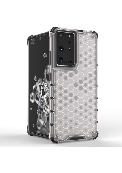 Samsung Galaxy S21 Ultra 5g-Gre Için Petek Deseni Şok Geçirmez Tpu+Pc Combo Kılıf (Yurt Dışından)