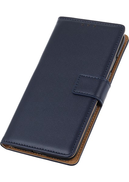 Samsung Galaxy A32 5G/M32 5g Kapak Cüzdan Stand Flip Deri Telefon Kart-Dark Koyu Mavi (Yurt Dışından)