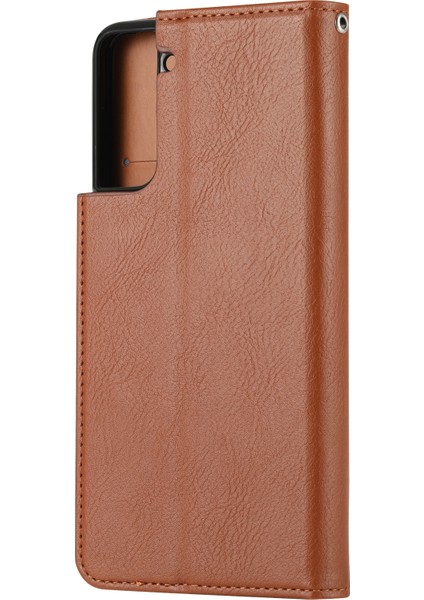 Samsung Galaxy S21+5G-BROWN Için Otomatik Emilmiş Deri Cüzdan Telefon Kılıfı (Yurt Dışından) modelleri